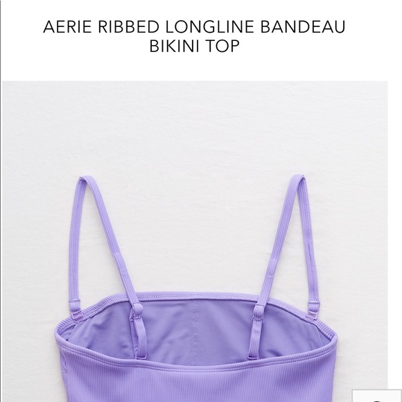 🔍 ISO - AERIE RIBBED LONGLINE BANDEAU BIKINI TOP - Picture 3 of 3